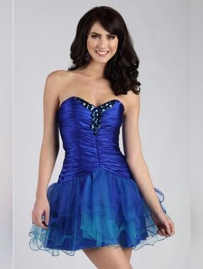 Josh & Jazz 165390 Size 10 Royal Blue Prom Homecoming Cocktail Dress
